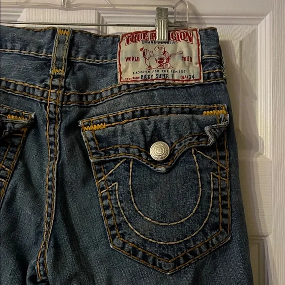 True Religion Ricky Super T men’s Denim Bootcut Jeans - Picture 5 of 8